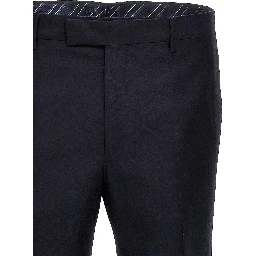 Blue Cotton Dress Pants