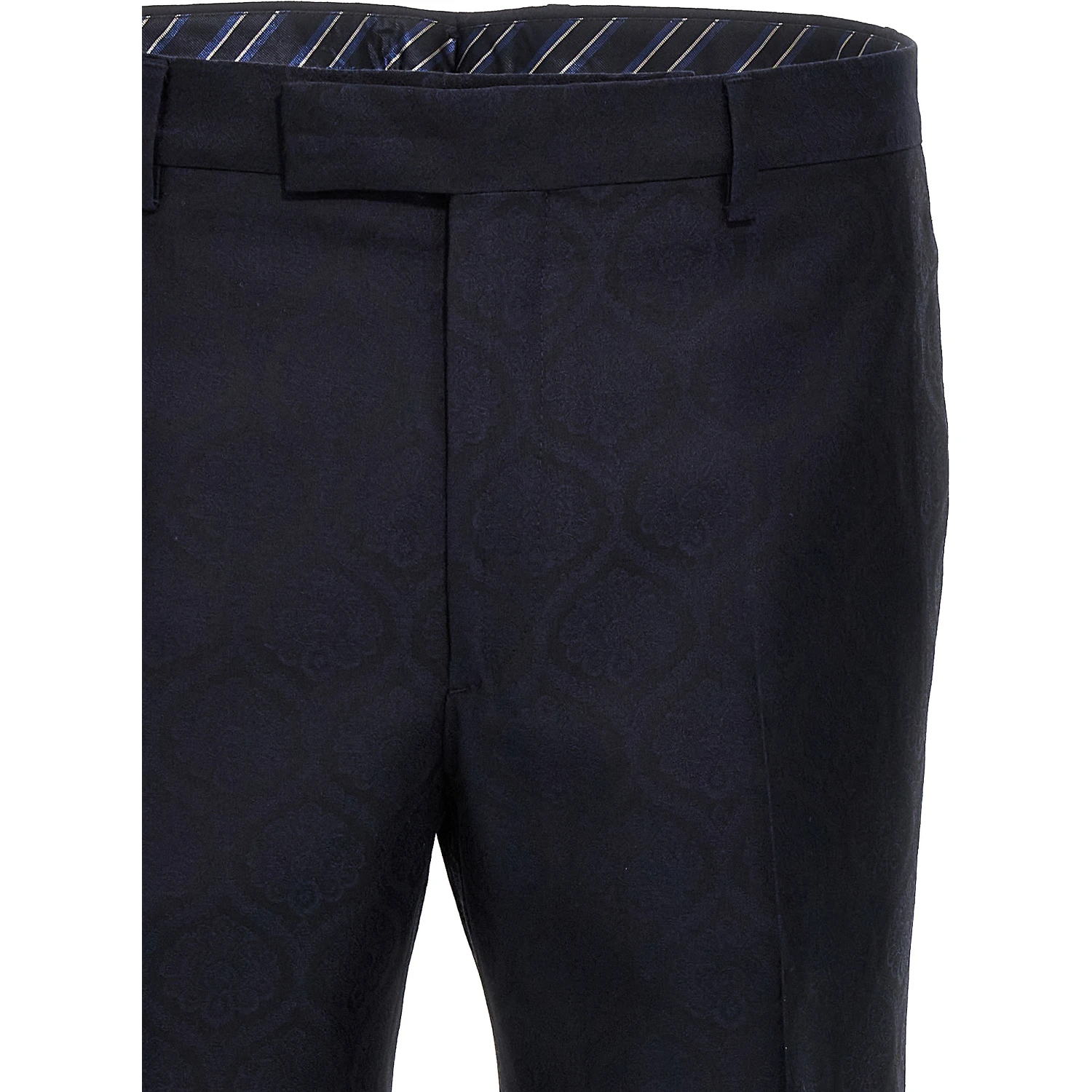 Blue Cotton Dress Pants