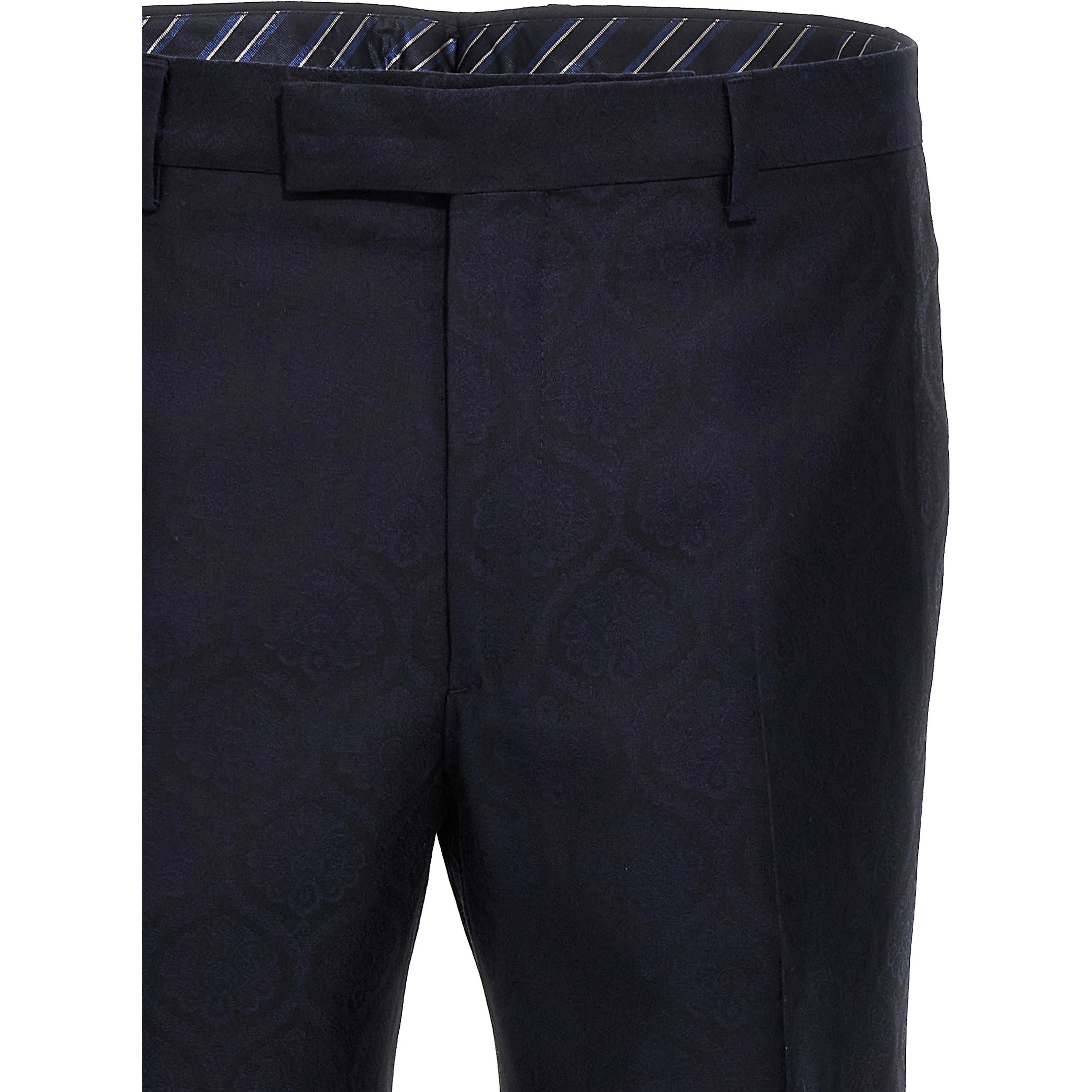 Blue Cotton Dress Pants