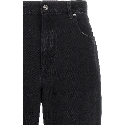 Black Cotton Relaxed Fit Jeans