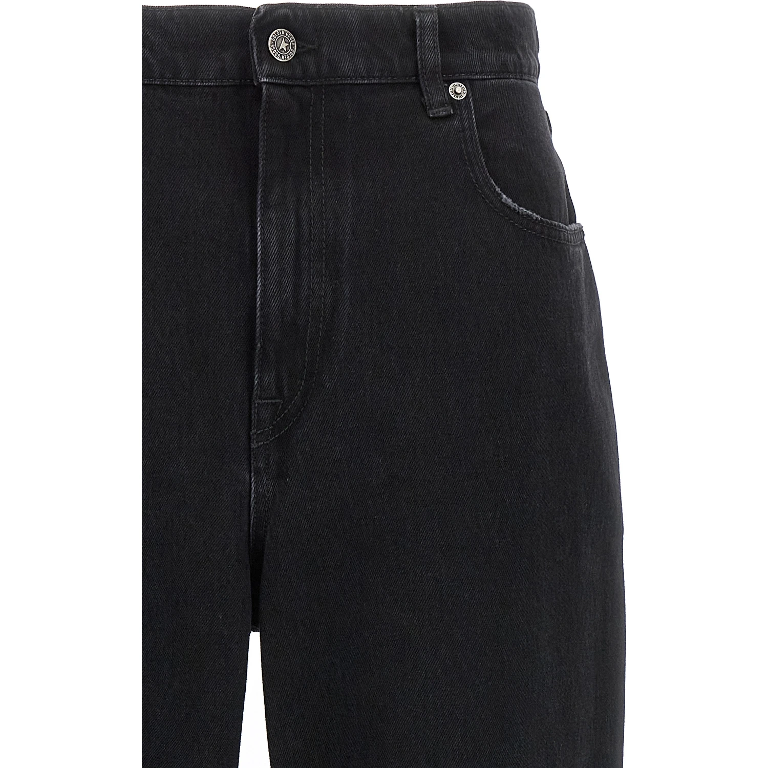 Black Cotton Relaxed Fit Jeans