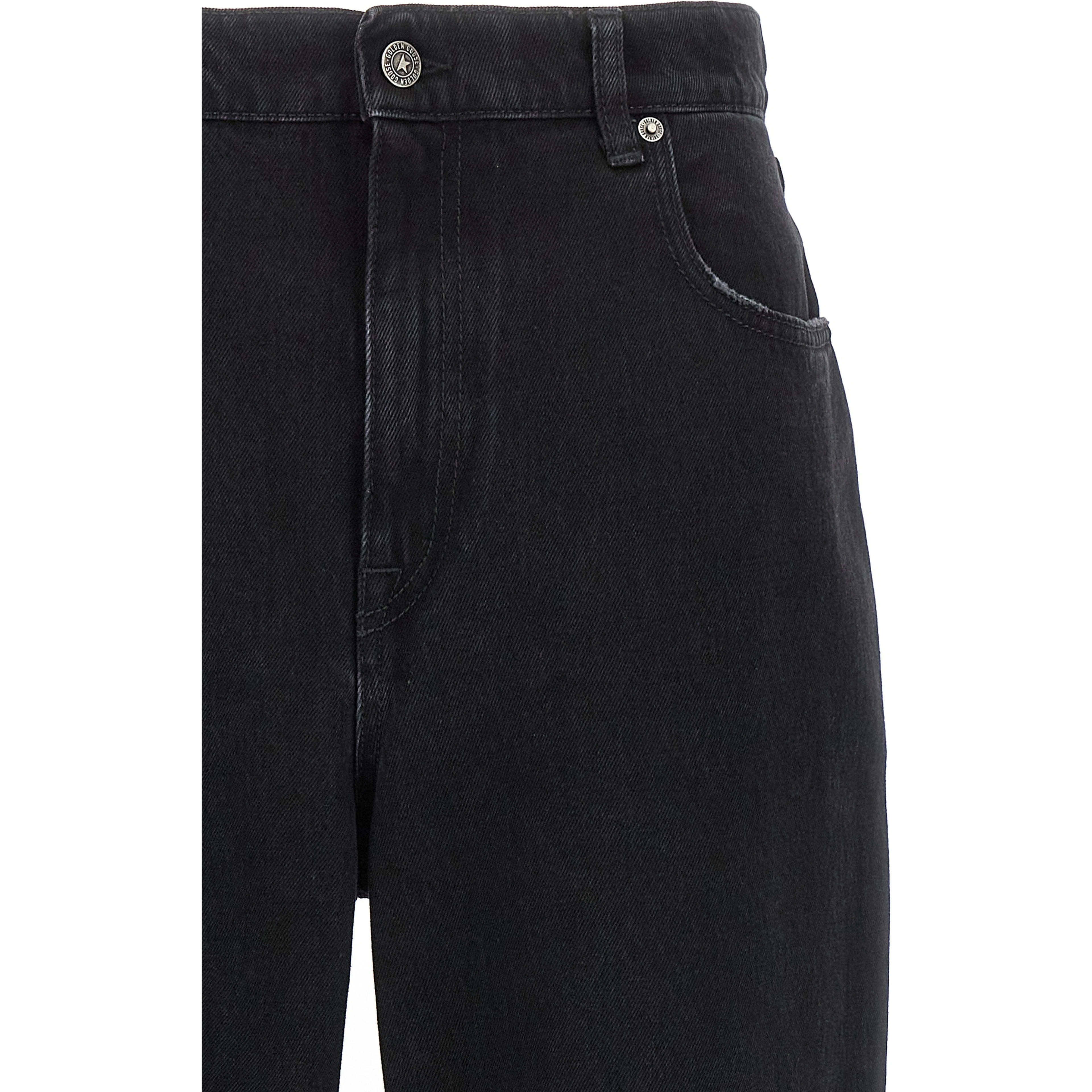 Black Cotton Relaxed Fit Jeans