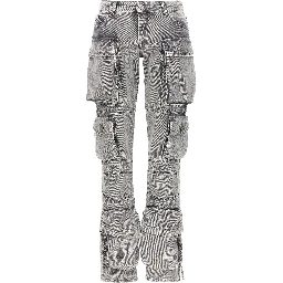 Gray Cotton Cargo Pants