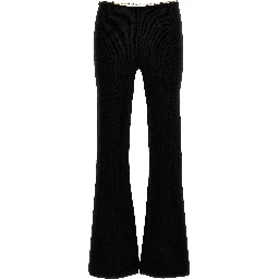 Black Wool Casual Pants