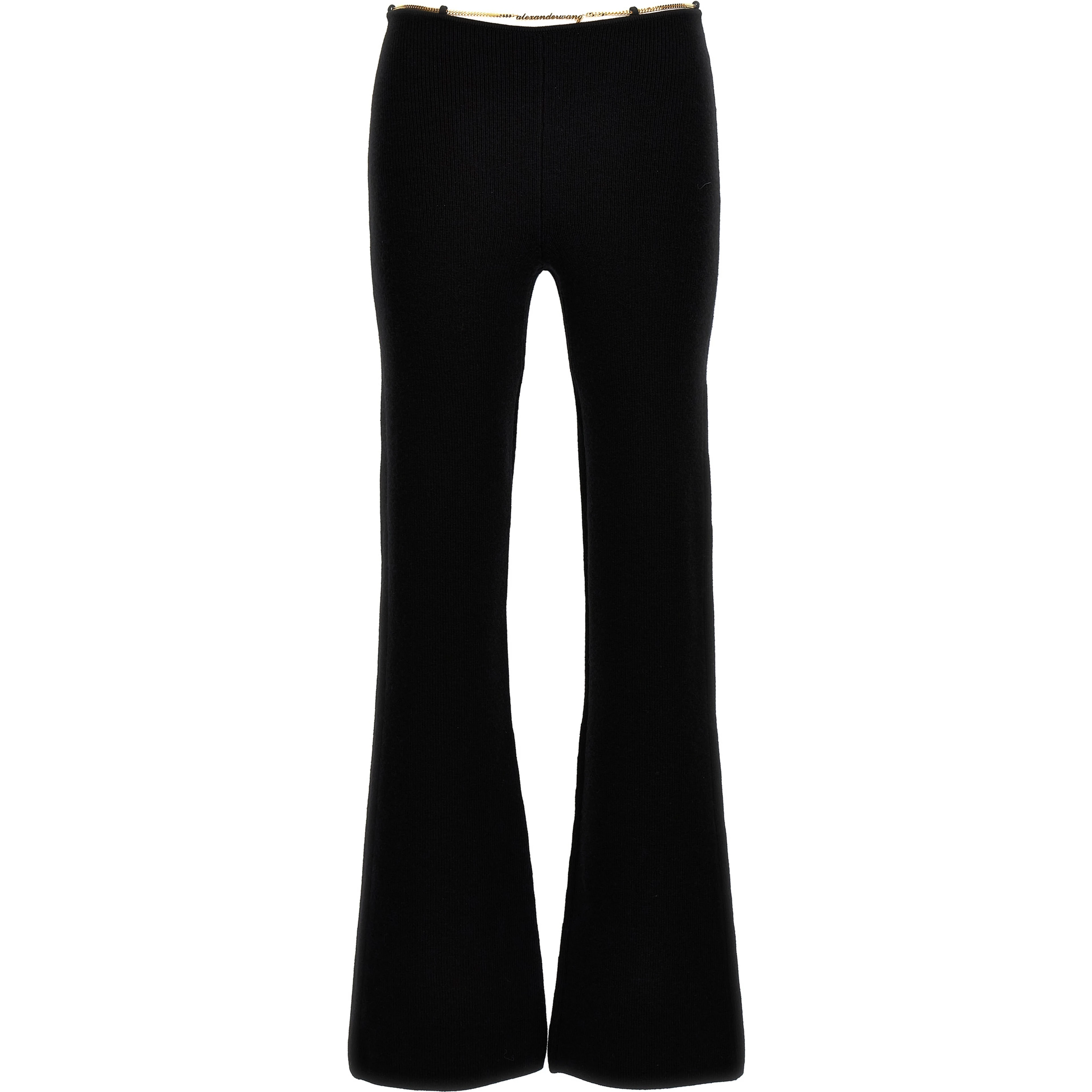 Black Wool Casual Pants