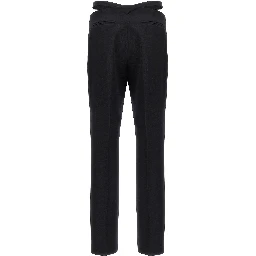 Black Virgin Wool Dress Pants