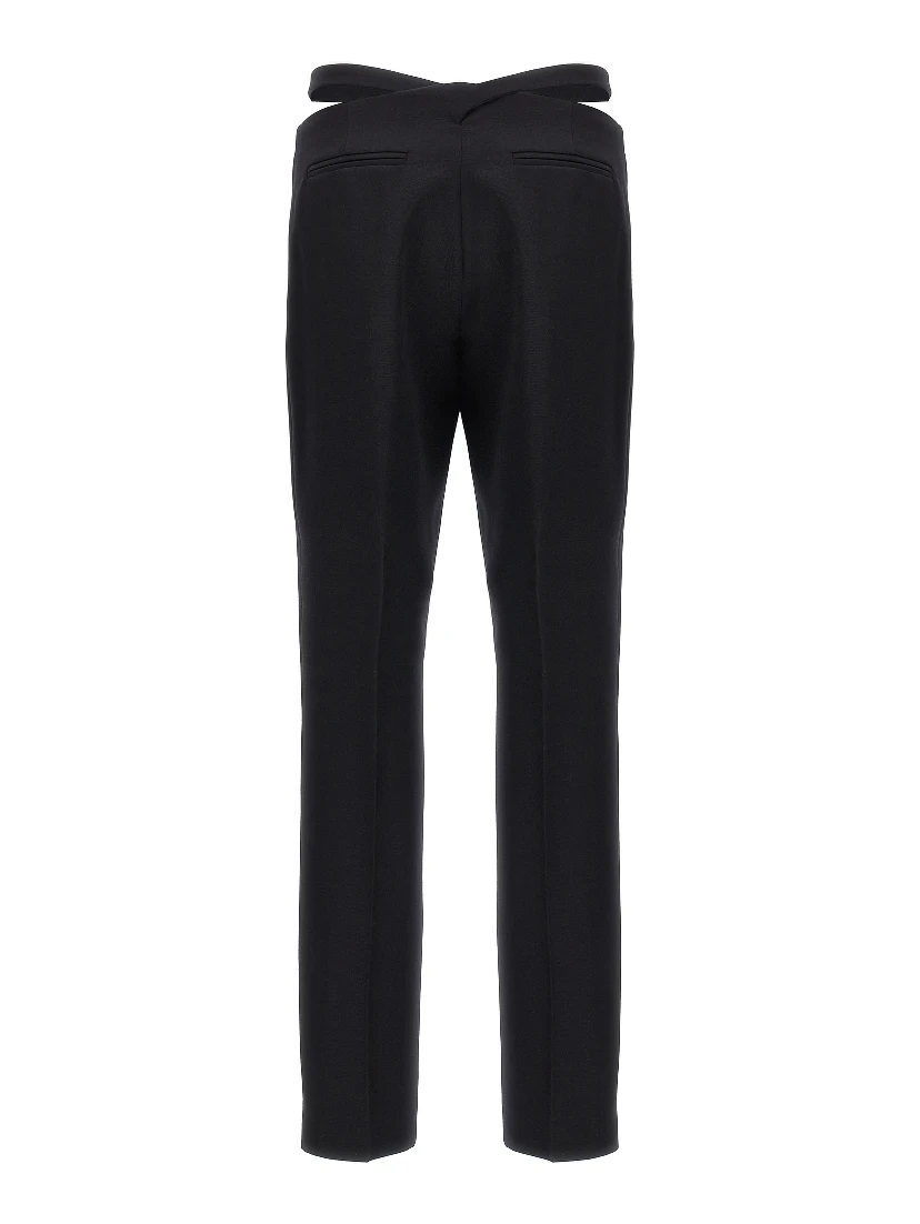 Black Virgin Wool Dress Pants