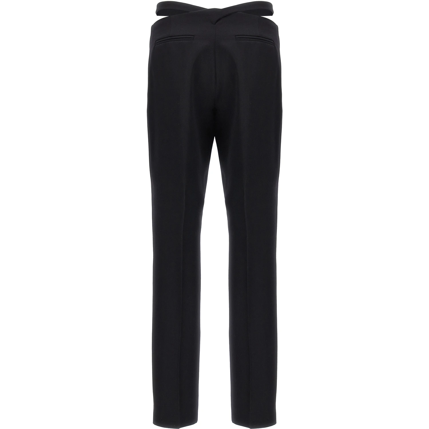 Black Virgin Wool Dress Pants