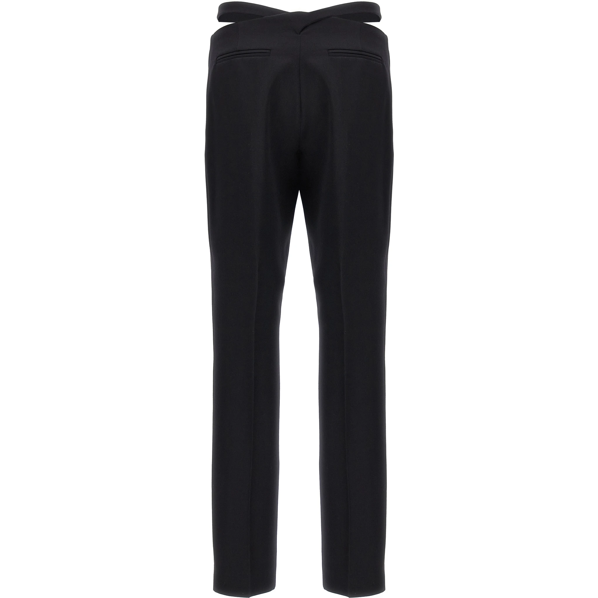 Black Virgin Wool Dress Pants