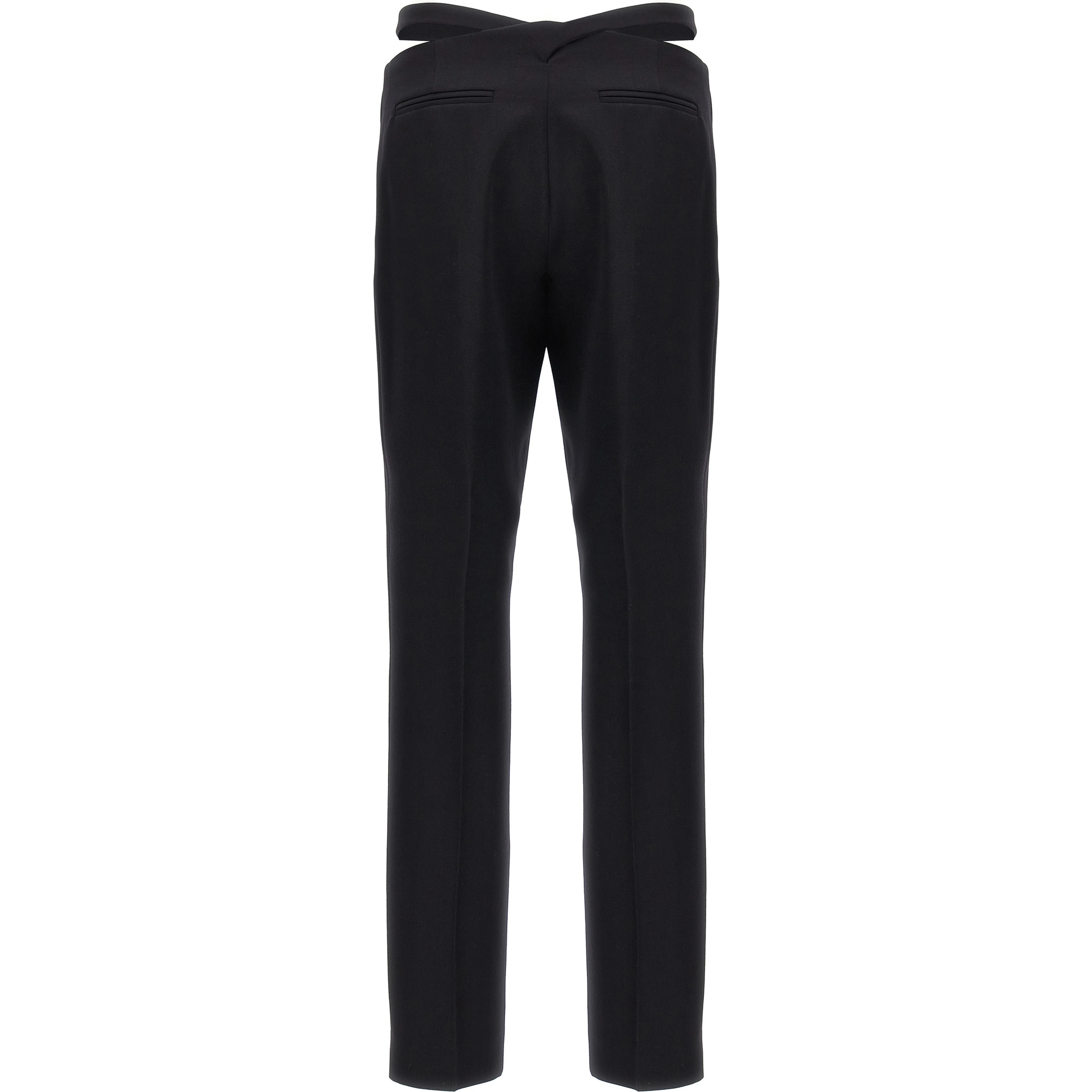 Black Virgin Wool Dress Pants