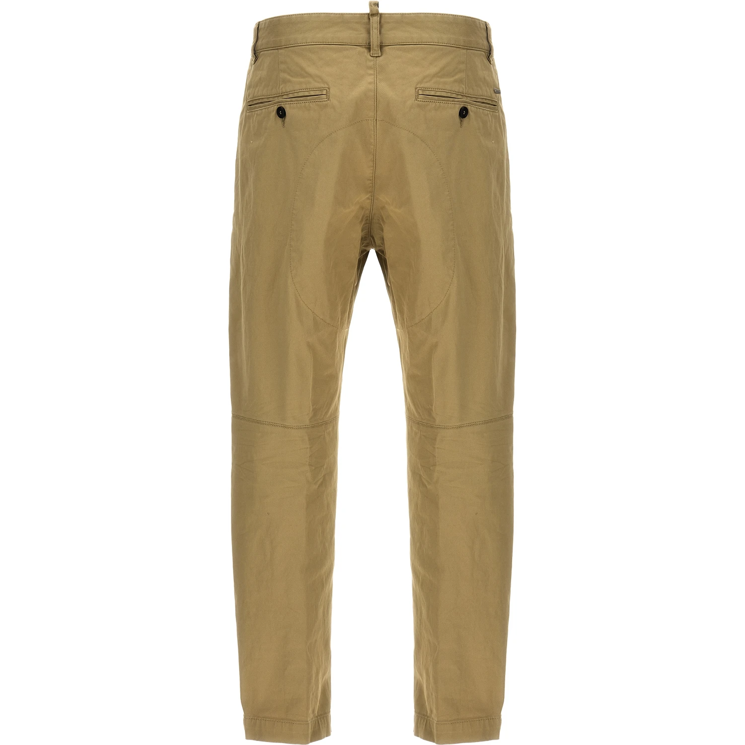 Beige Cotton Chino Pants
