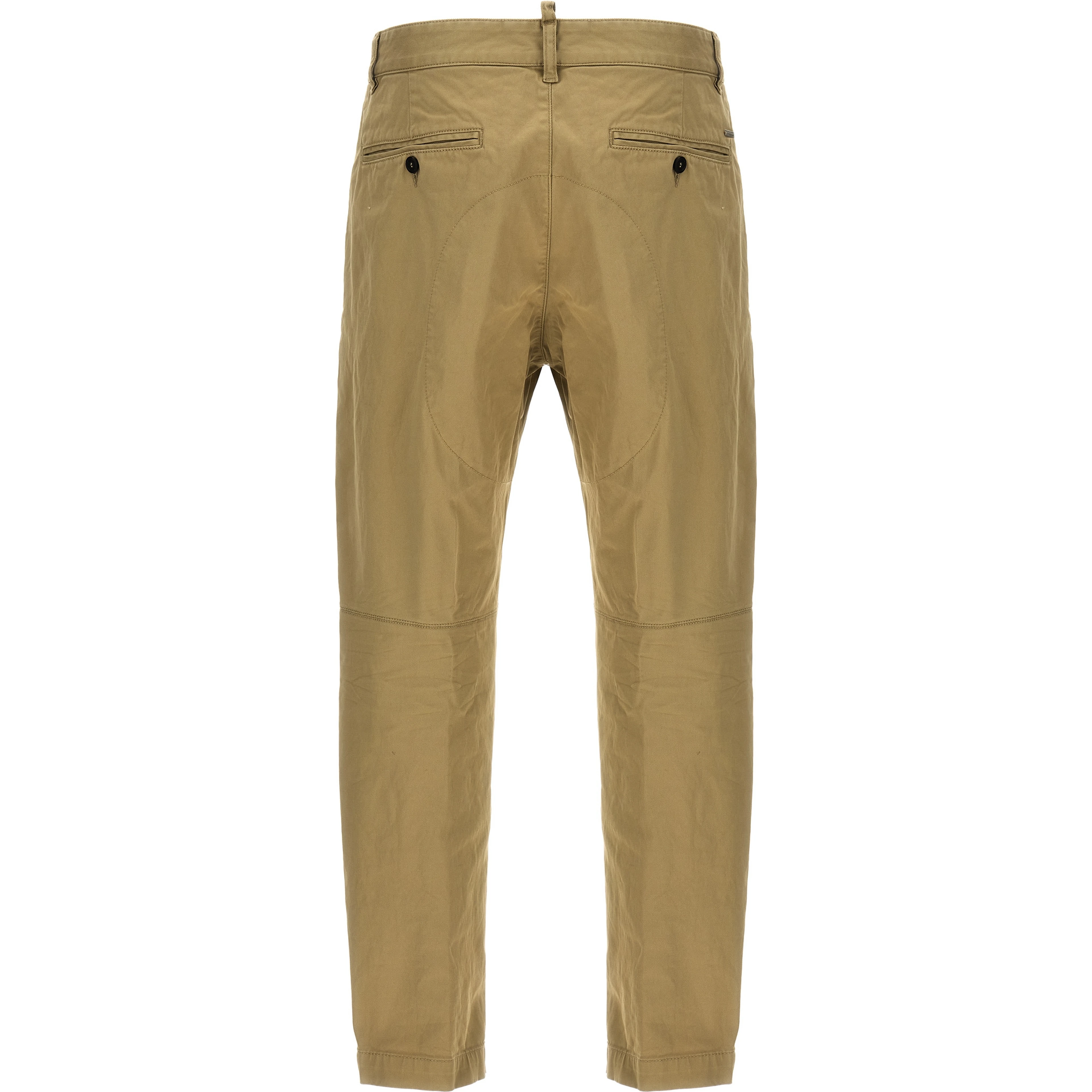 Beige Cotton Chino Pants