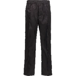 Black Polyamide Casual Pants