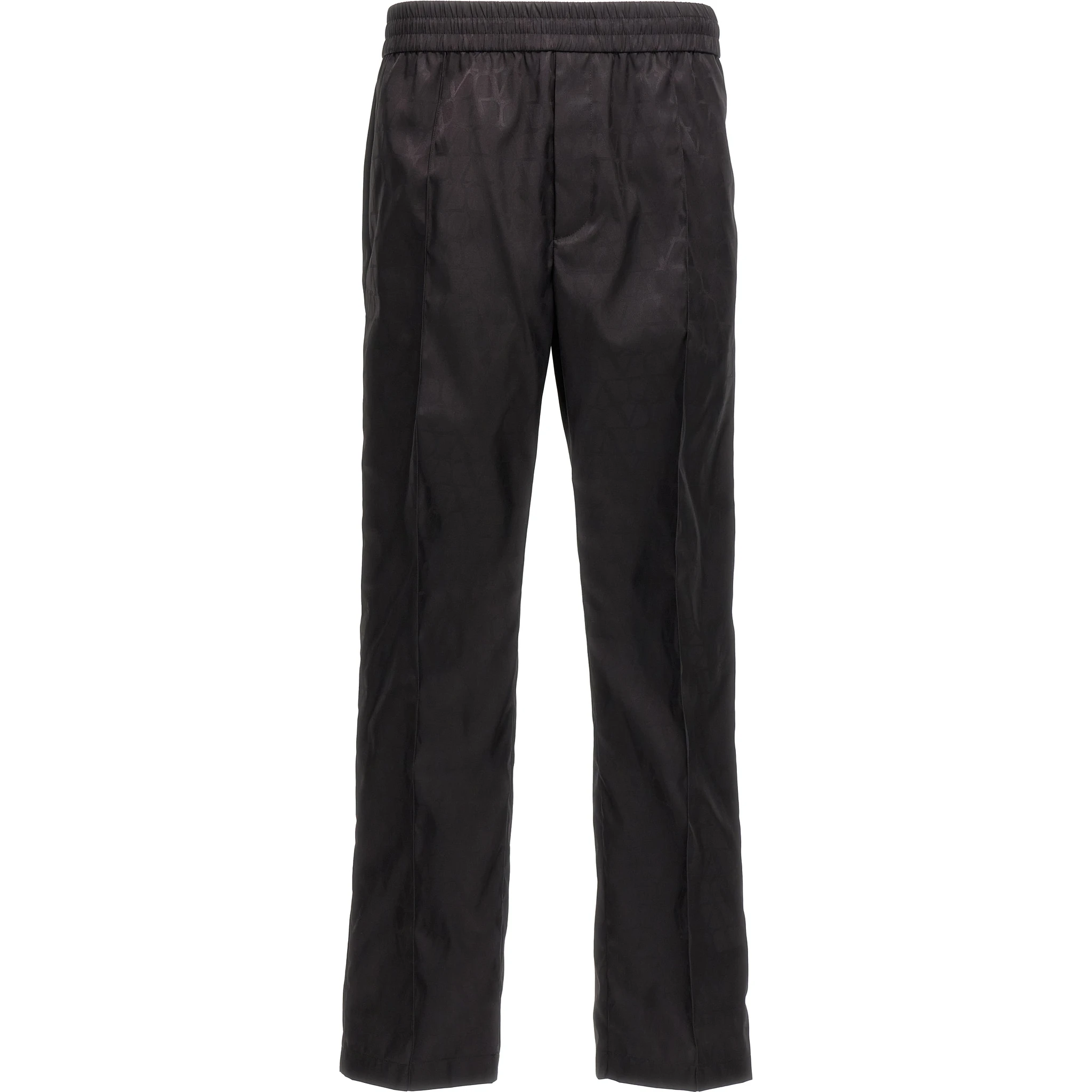Black Polyamide Casual Pants