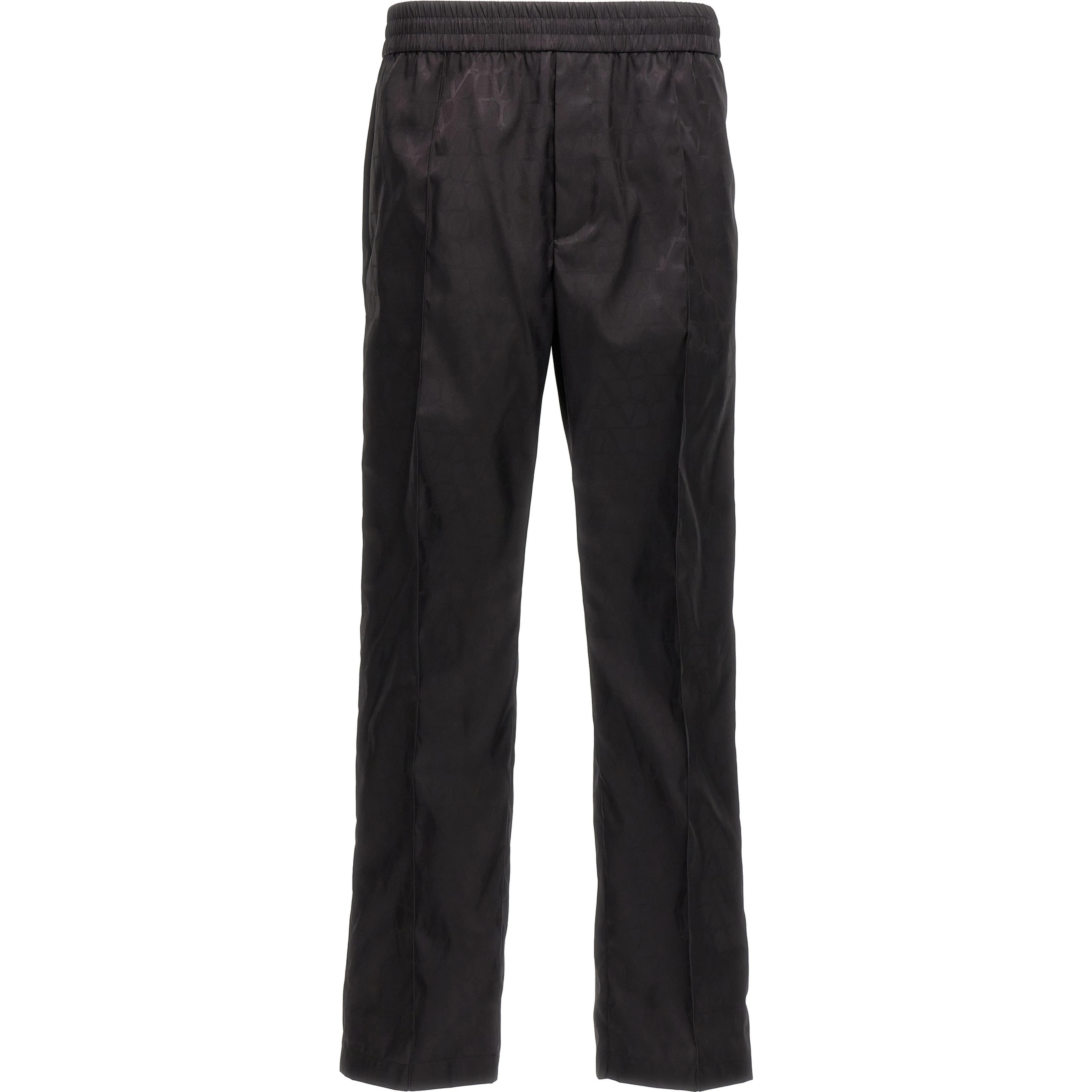 Black Polyamide Casual Pants