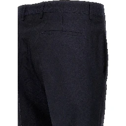 Blue Cotton Dress Pants