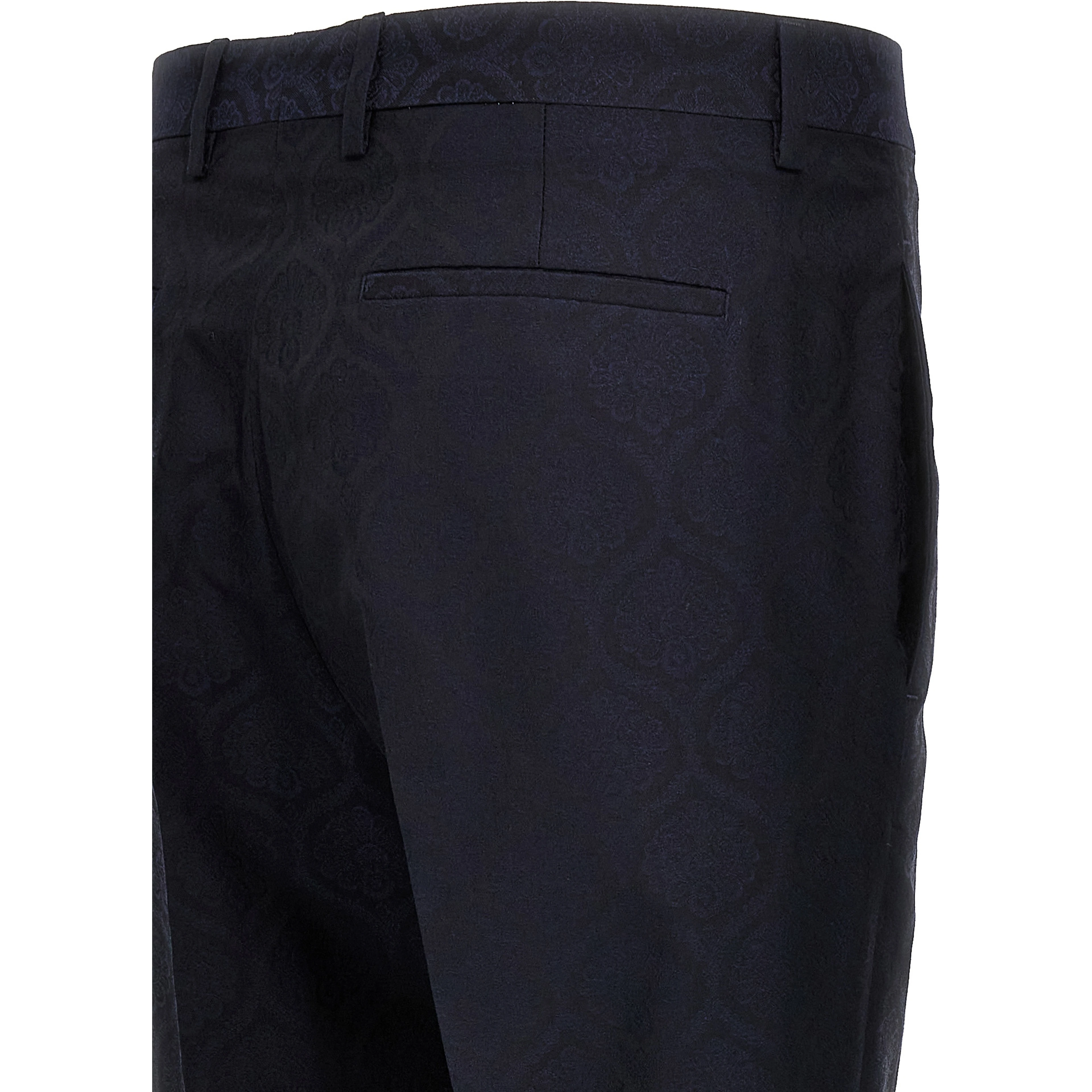 Blue Cotton Dress Pants
