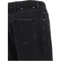 Black Cotton Relaxed Fit Jeans