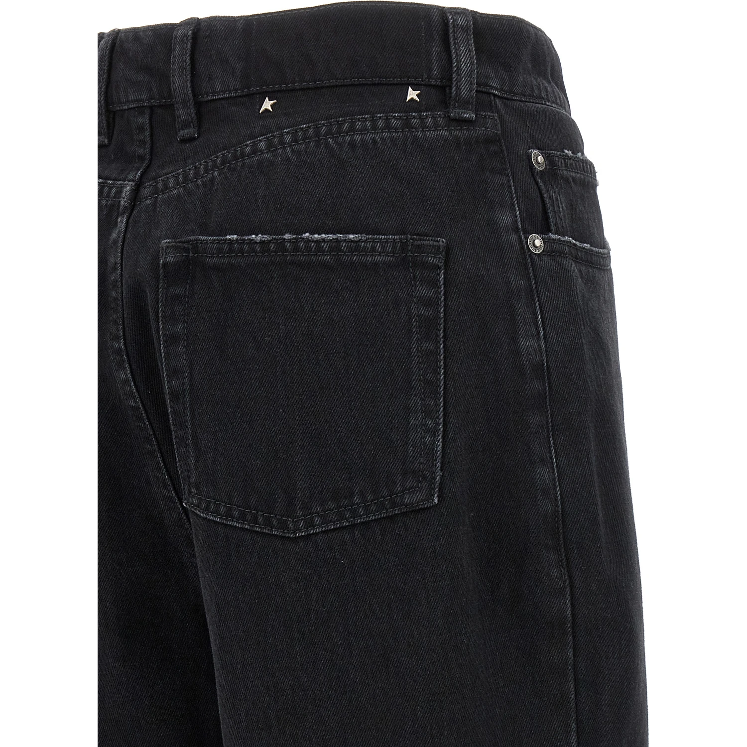 Black Cotton Relaxed Fit Jeans