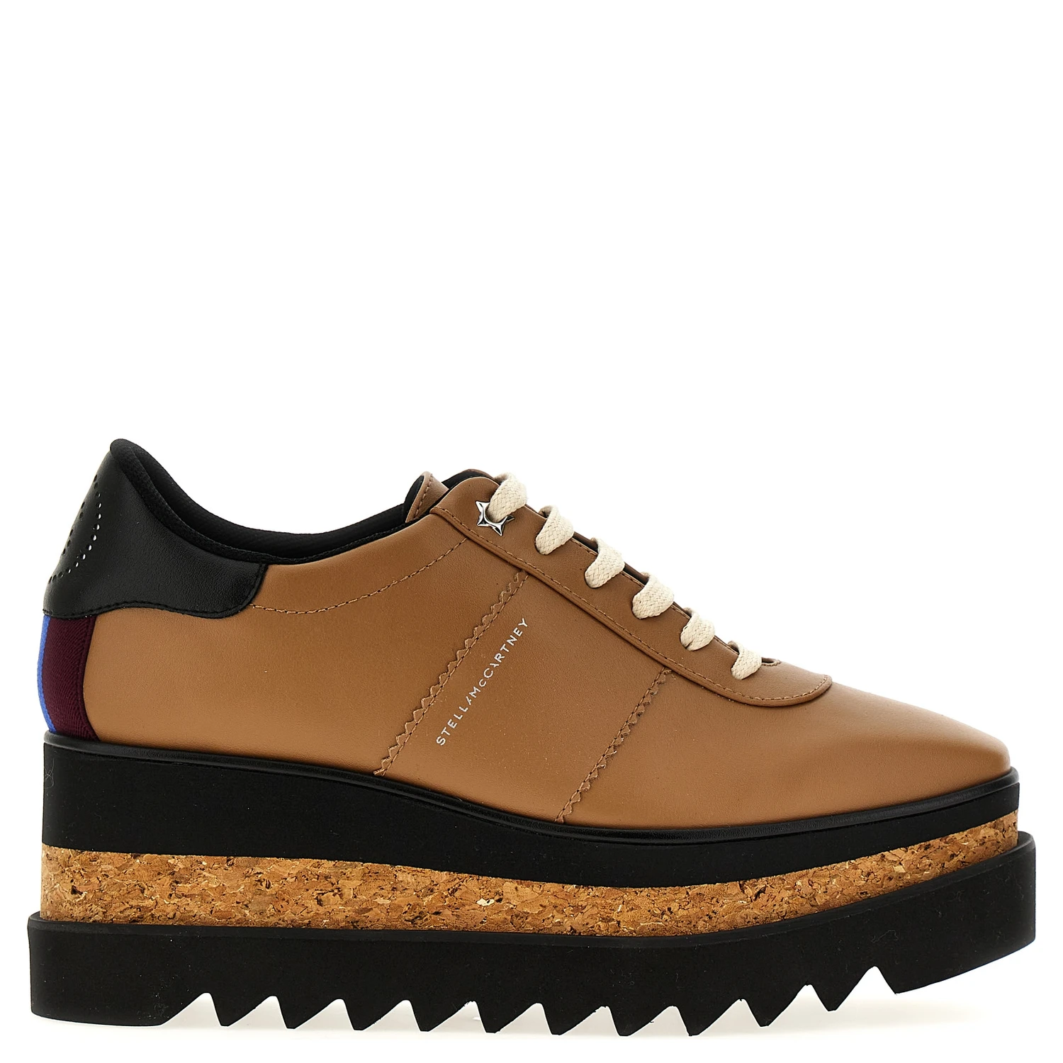 Brown Polyester Wedge Sandals