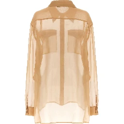 Beige Silk Blouse