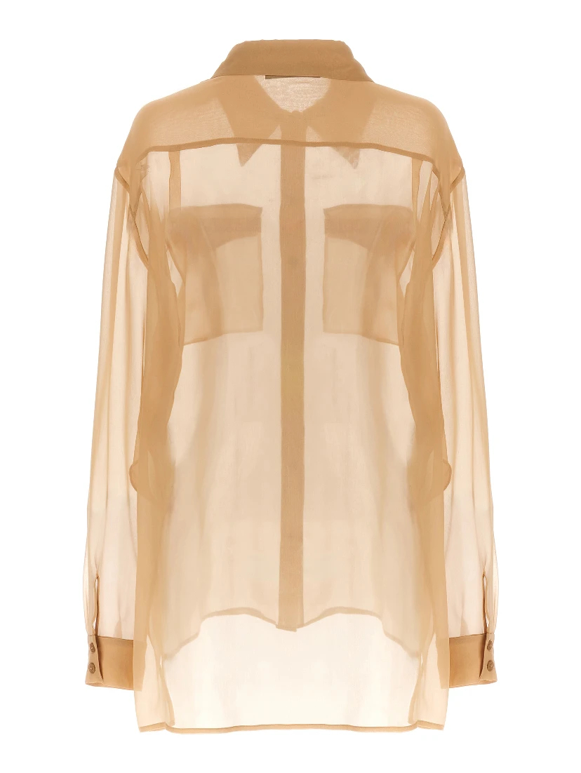Beige Silk Blouse