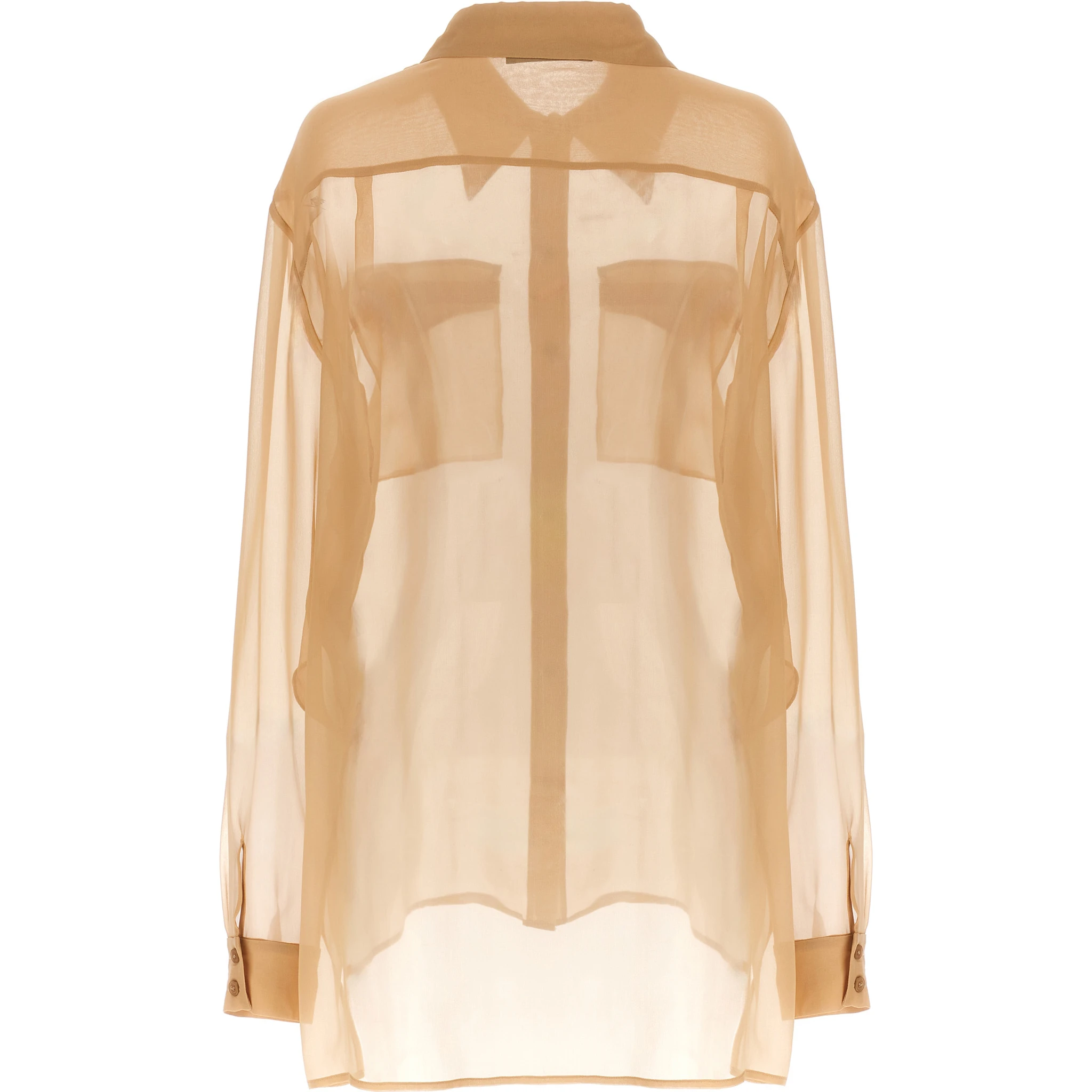 Beige Silk Blouse