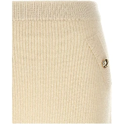 White Wool Long Skirt