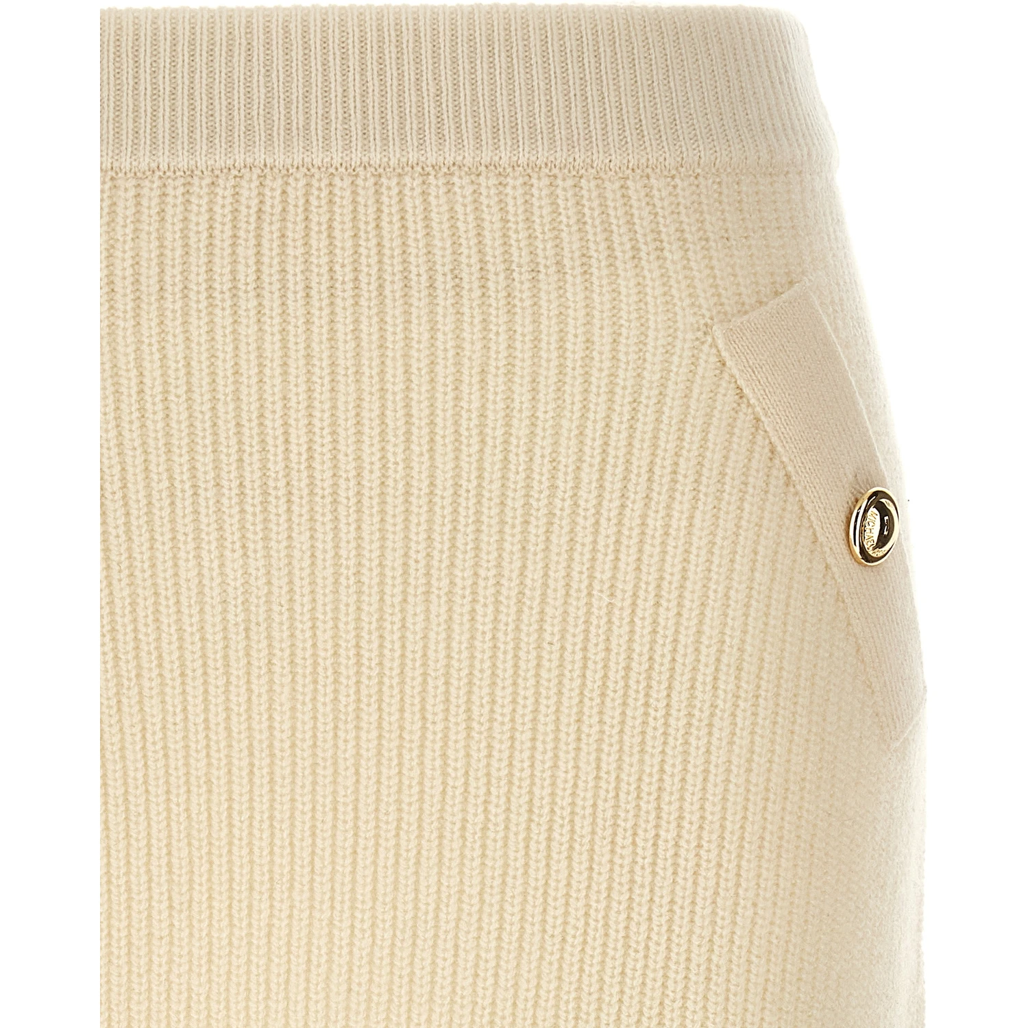 White Wool Long Skirt
