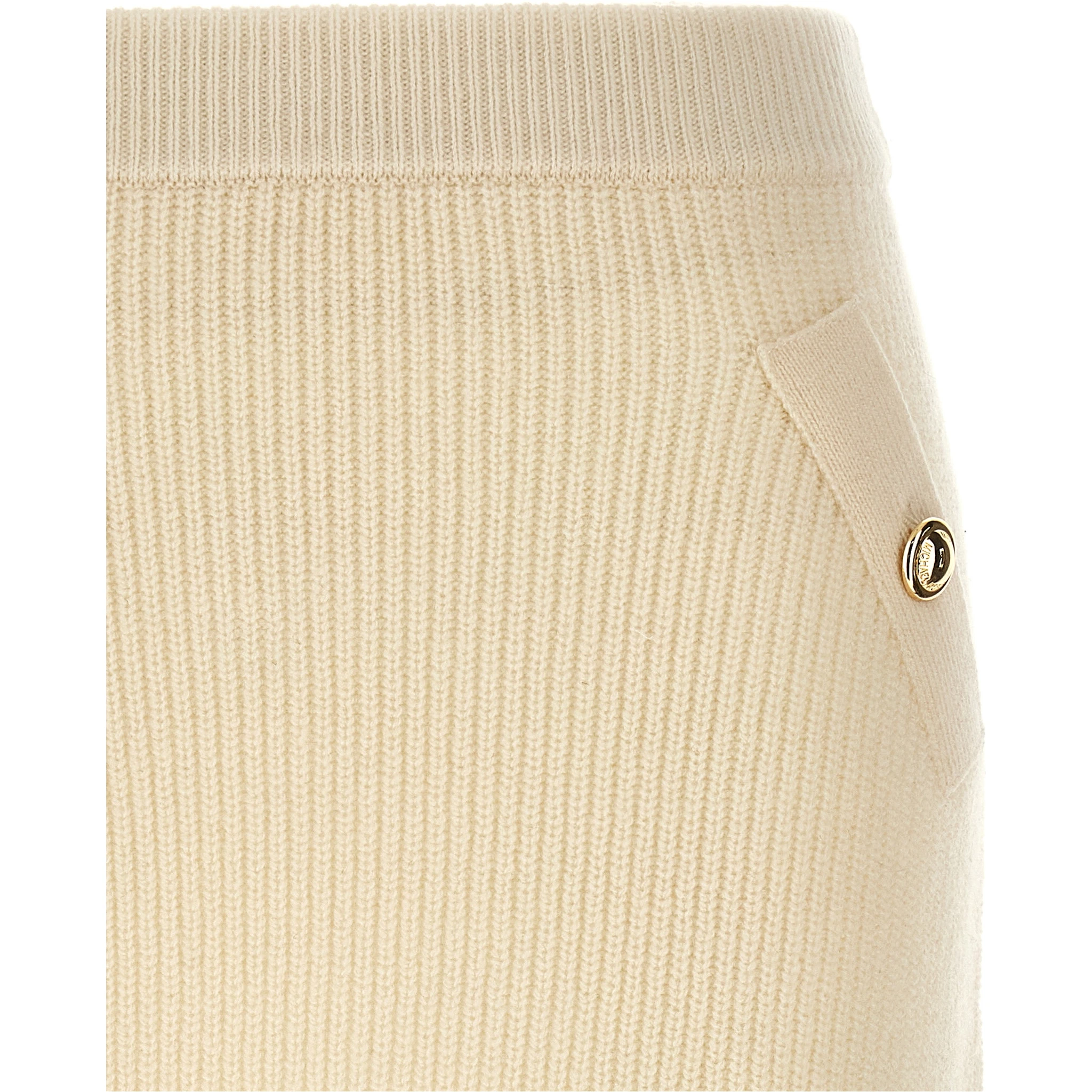 White Wool Long Skirt