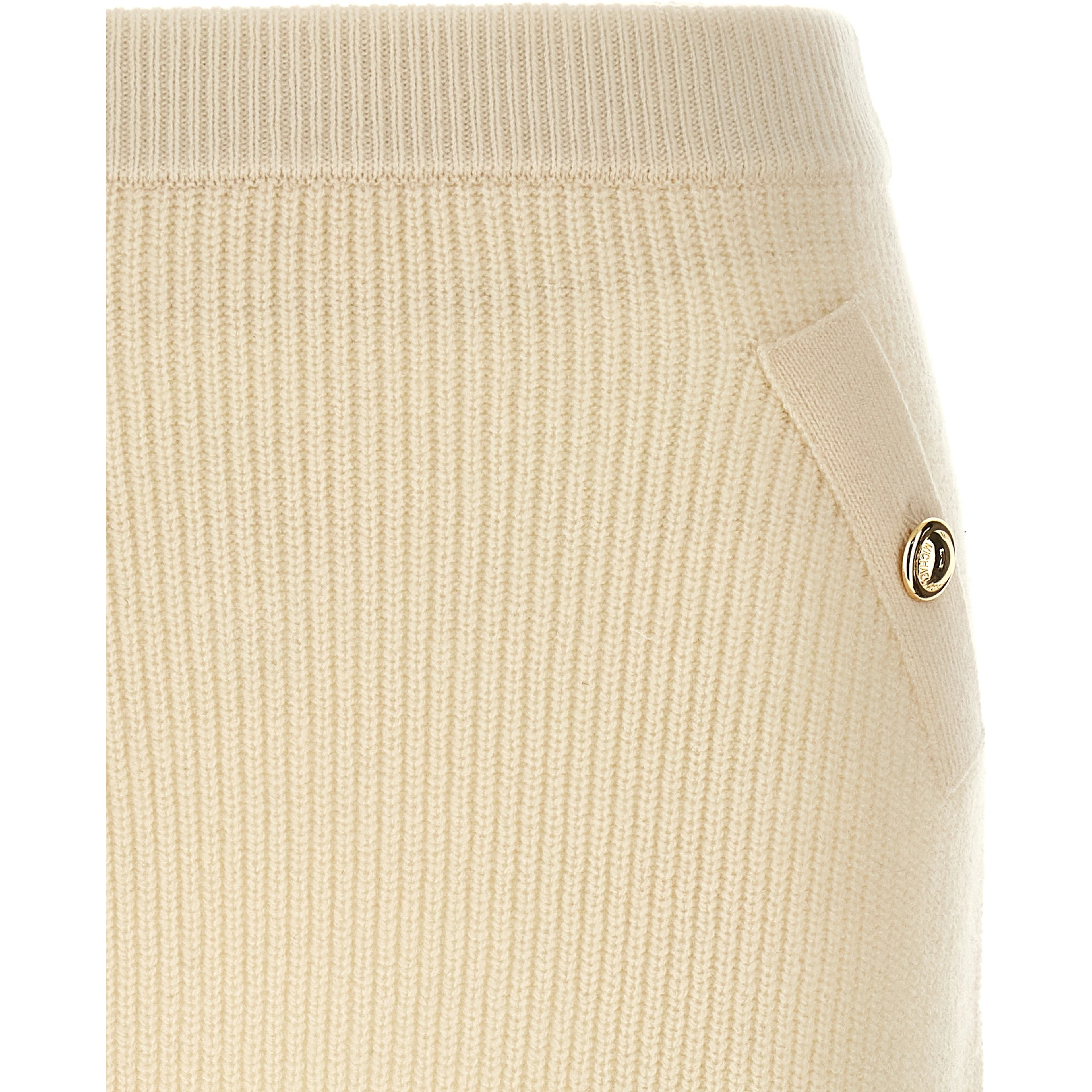 White Wool Long Skirt