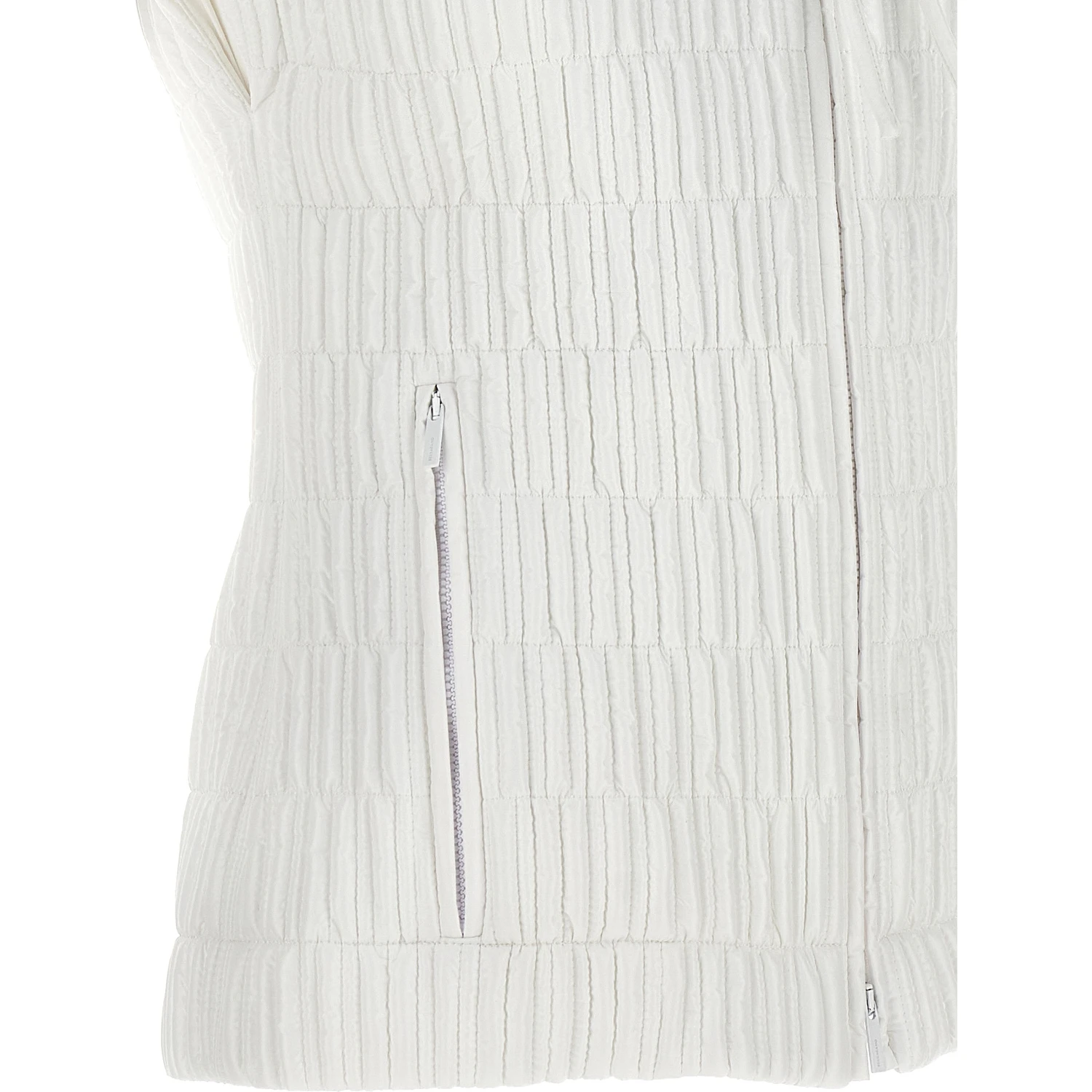 White Polyamide Sleeveless Jacket