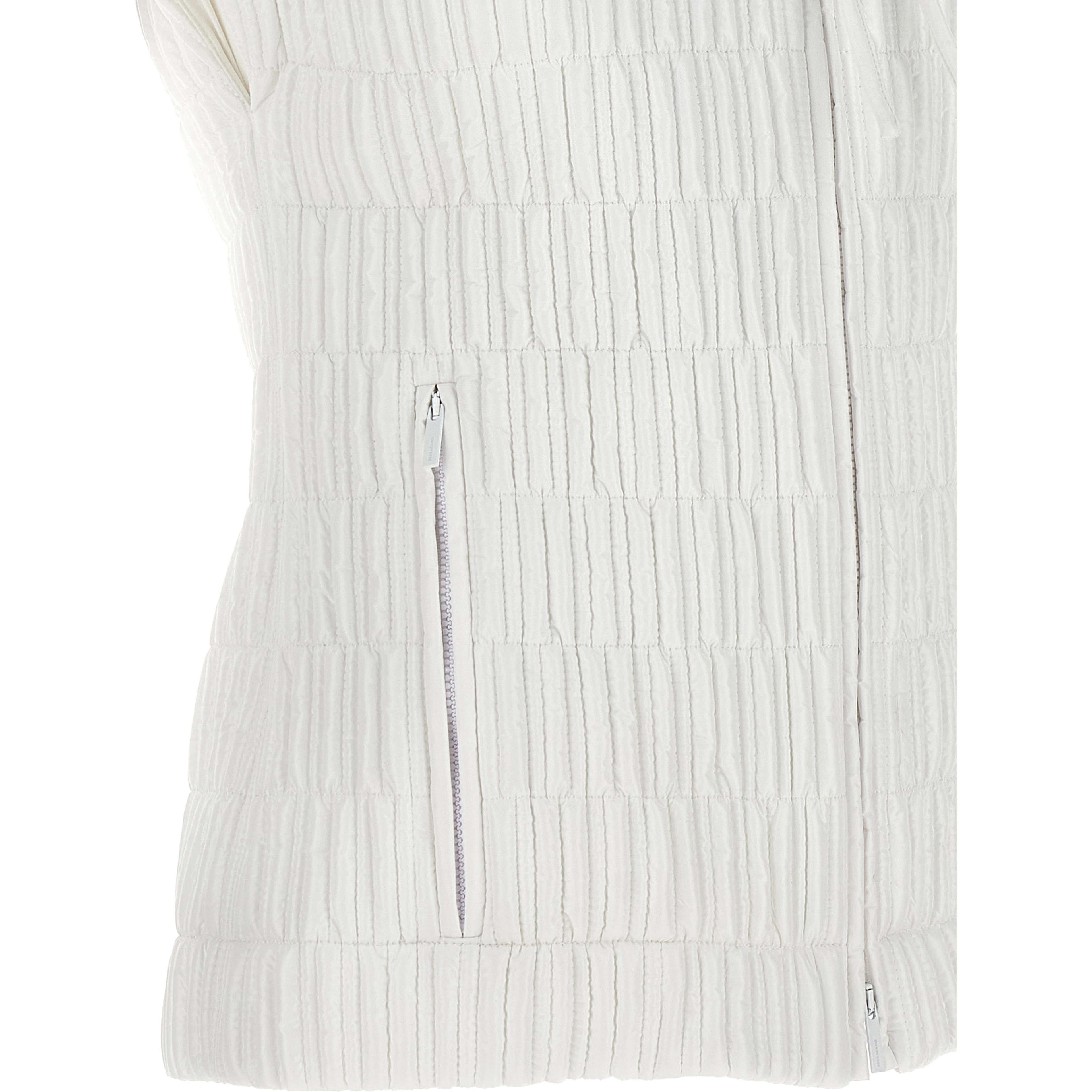White Polyamide Sleeveless Jacket