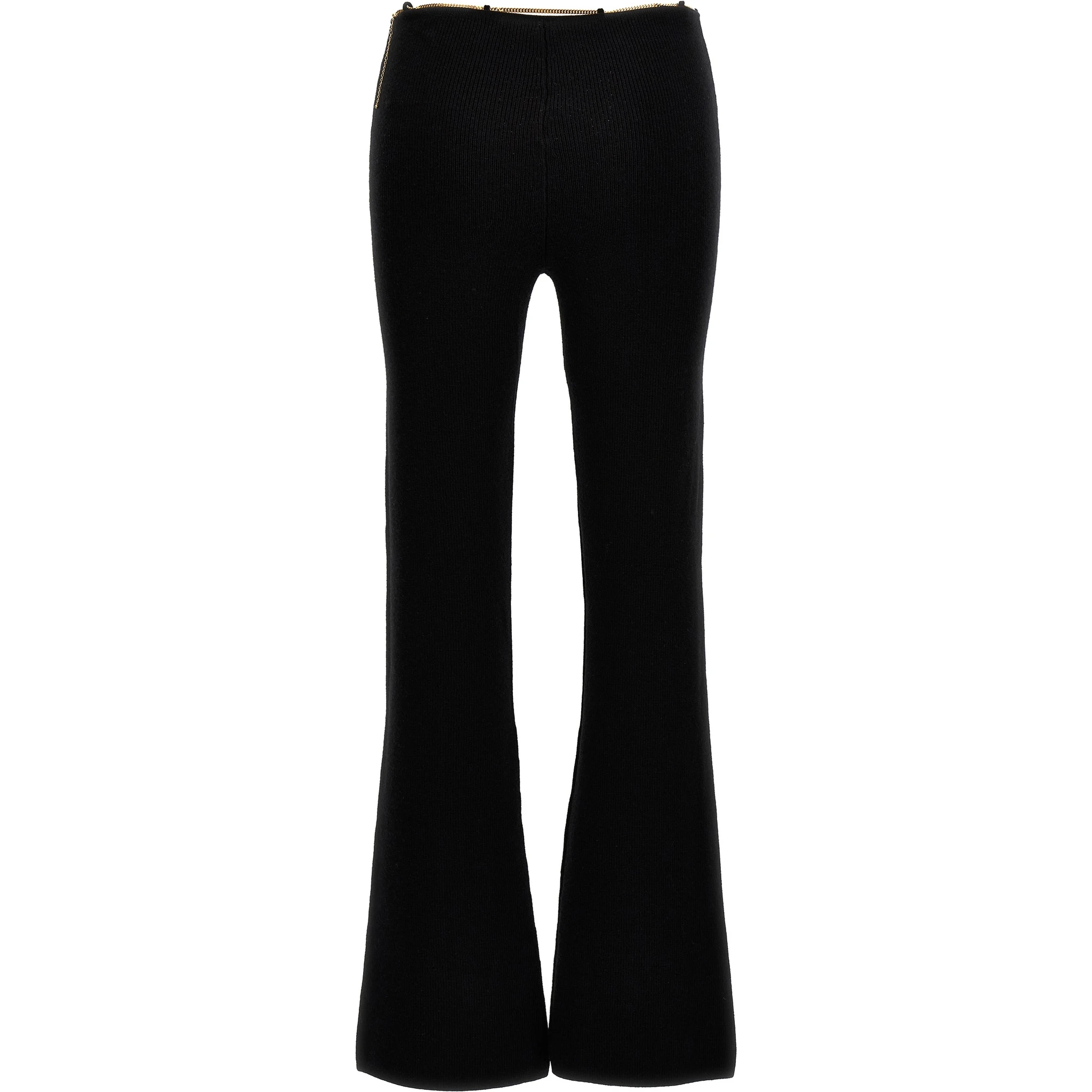 Black Wool Casual Pants