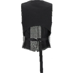 Bicolor Wool Sleeveless Jacket