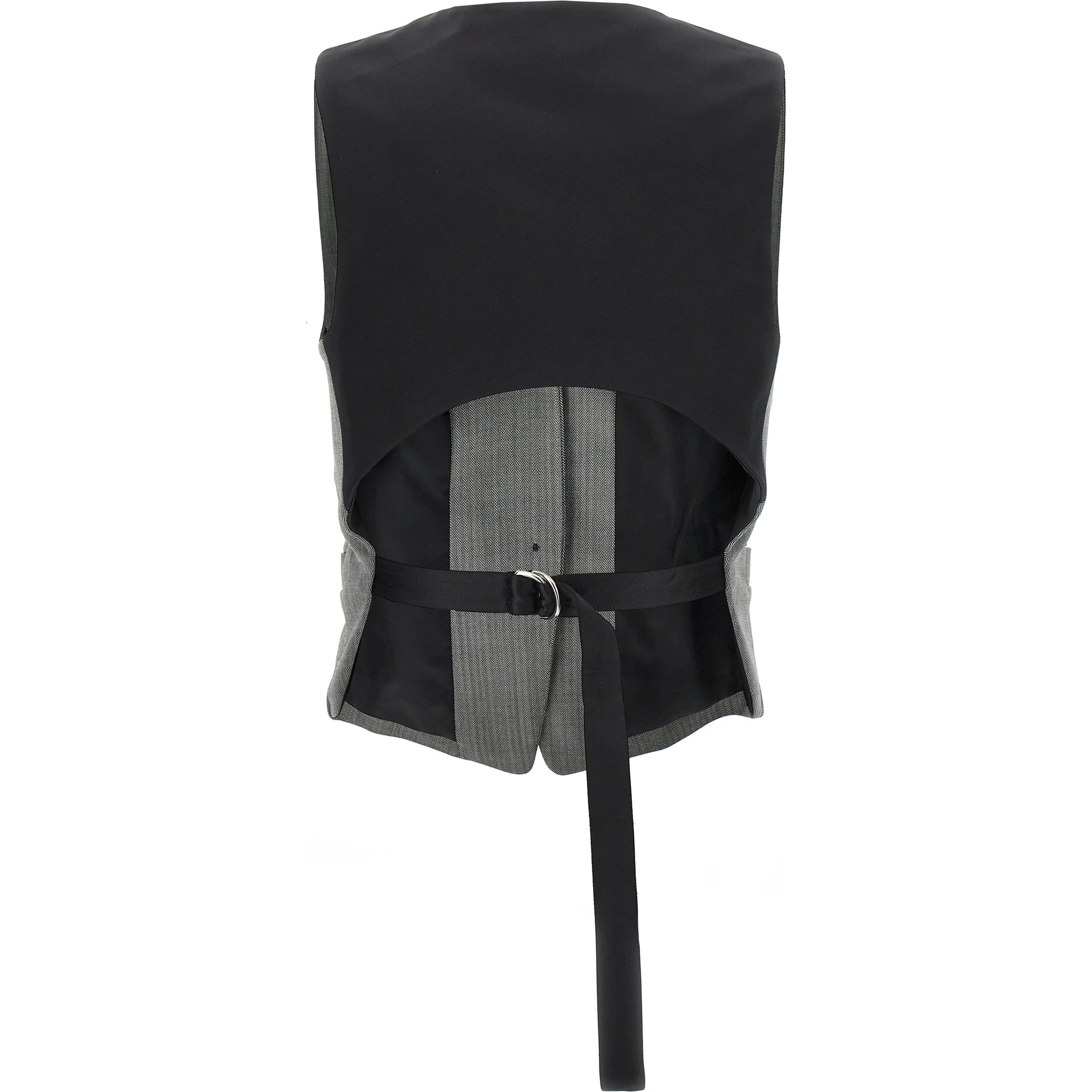 Bicolor Wool Sleeveless Jacket