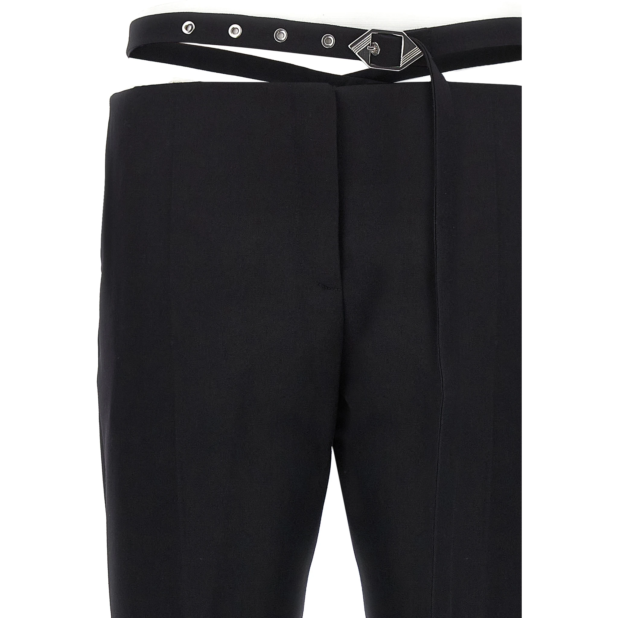 Black Virgin Wool Dress Pants