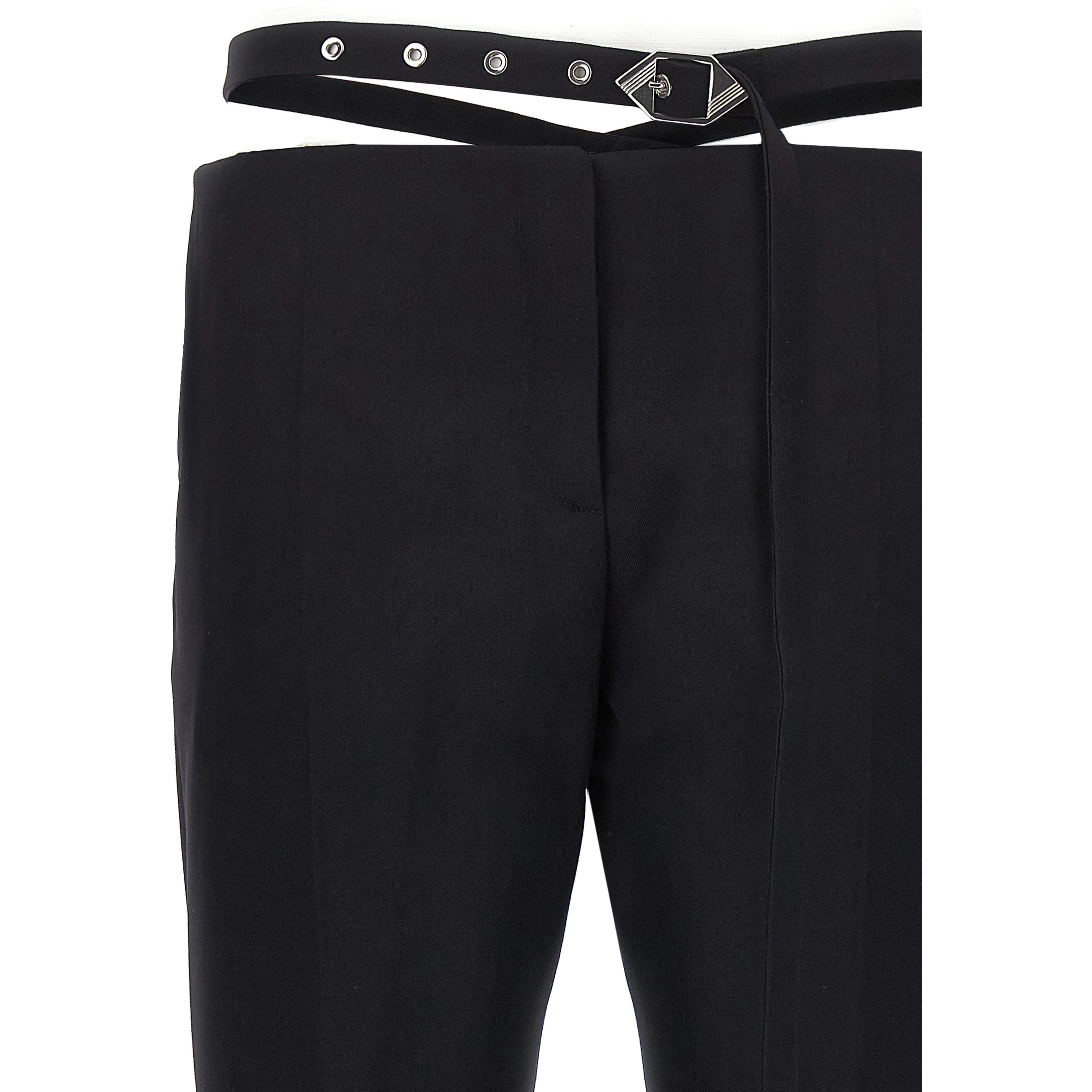 Black Virgin Wool Dress Pants