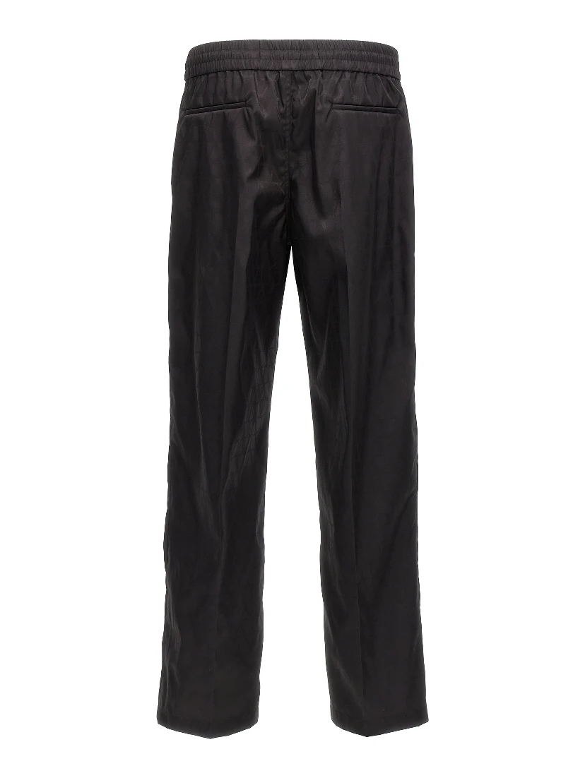 Black Polyamide Casual Pants