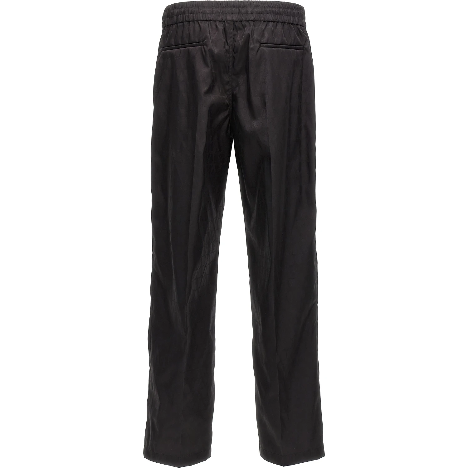 Black Polyamide Casual Pants
