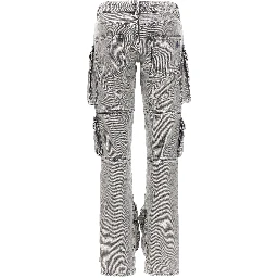 Gray Cotton Cargo Pants