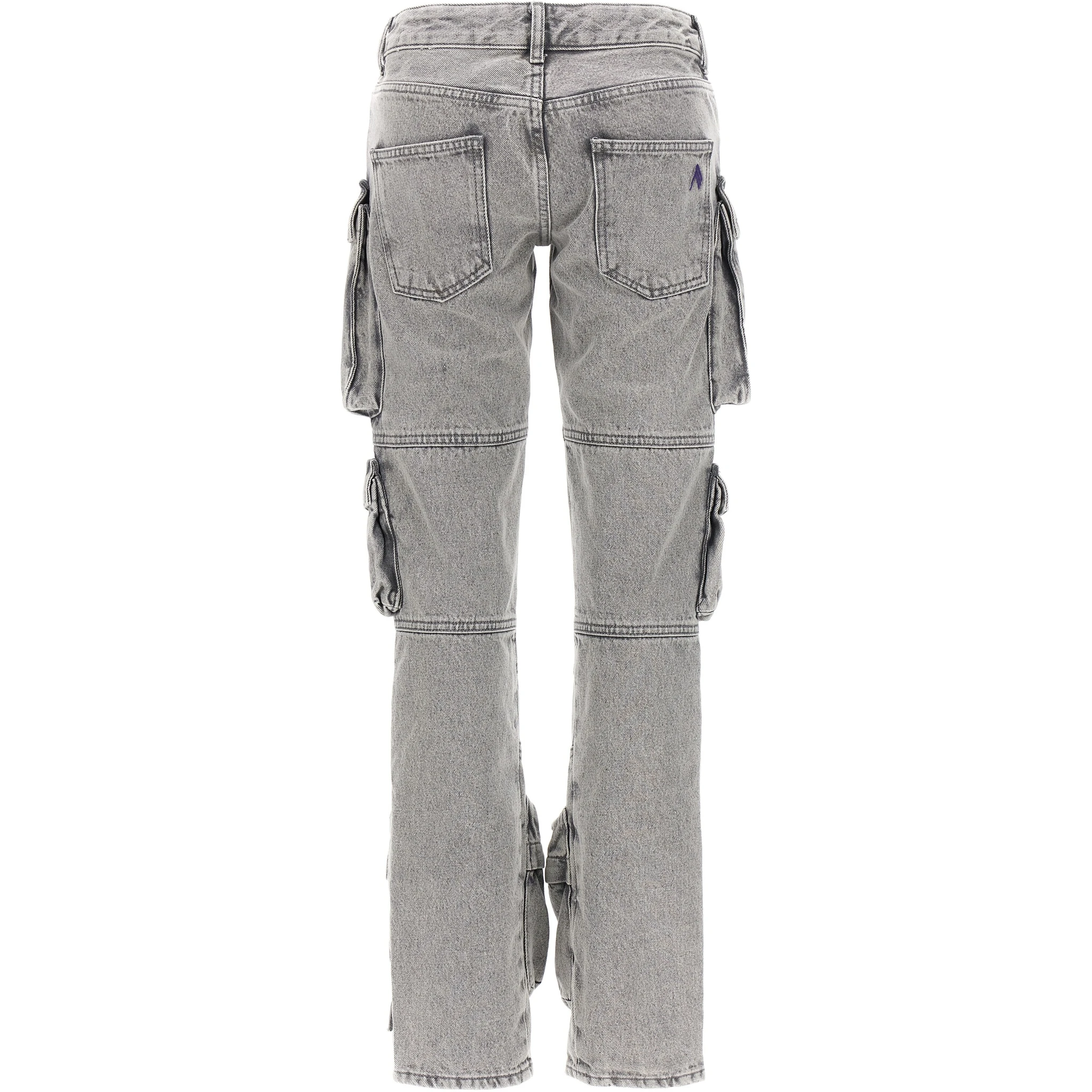 Gray Cotton Cargo Pants