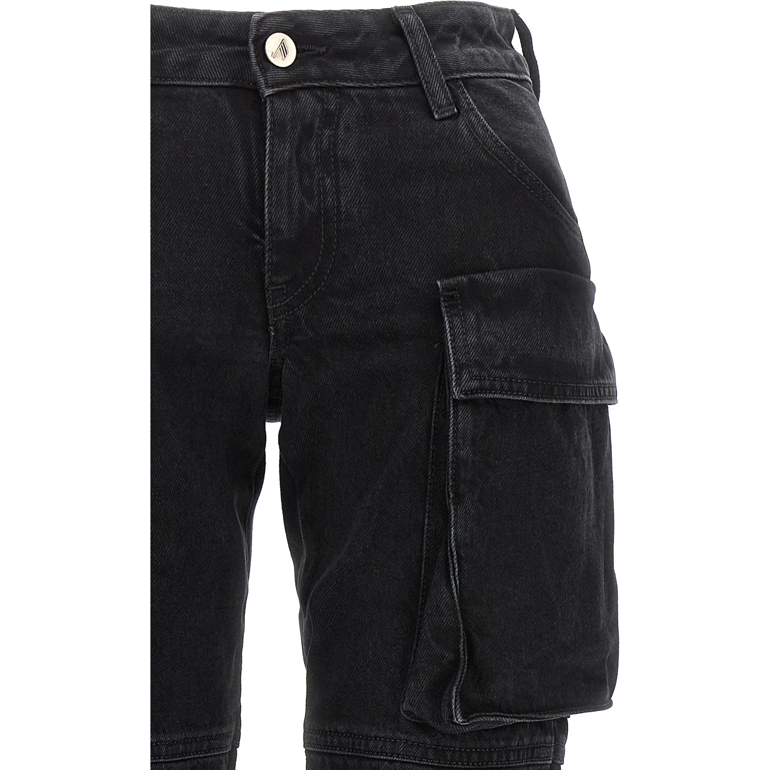 Black Cotton Cargo Pants
