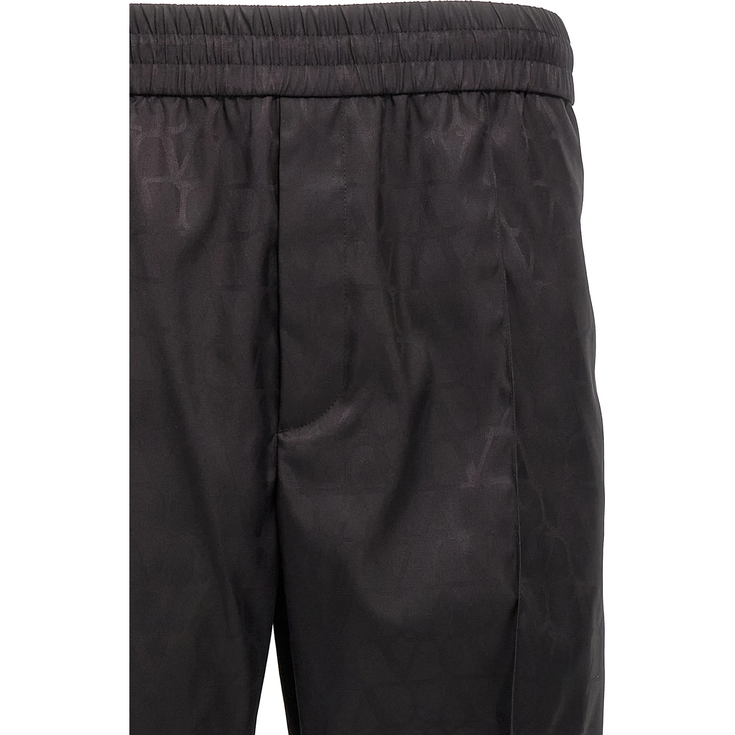 Black Polyamide Casual Pants