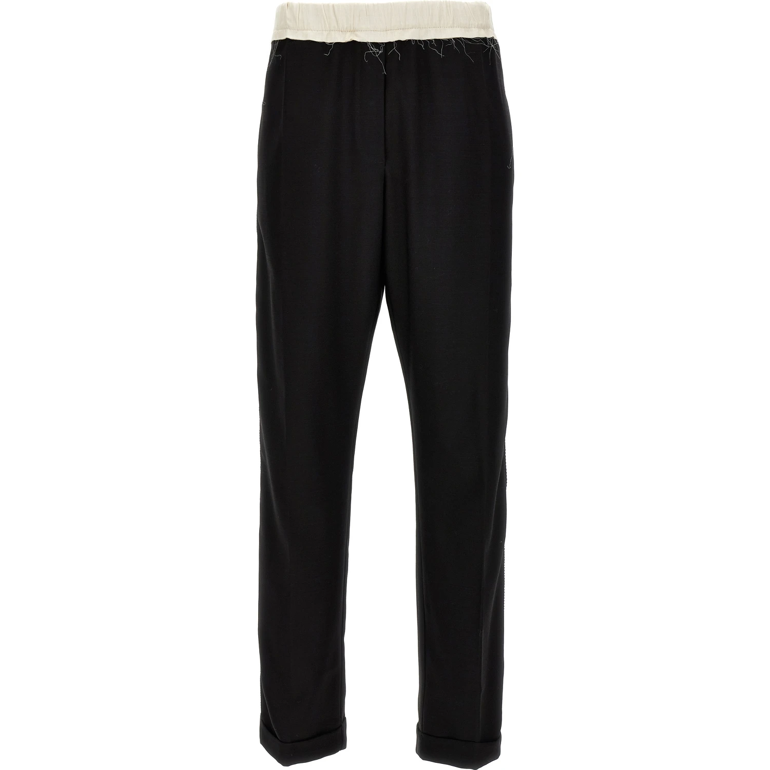 Bicolor Wool Casual Pants