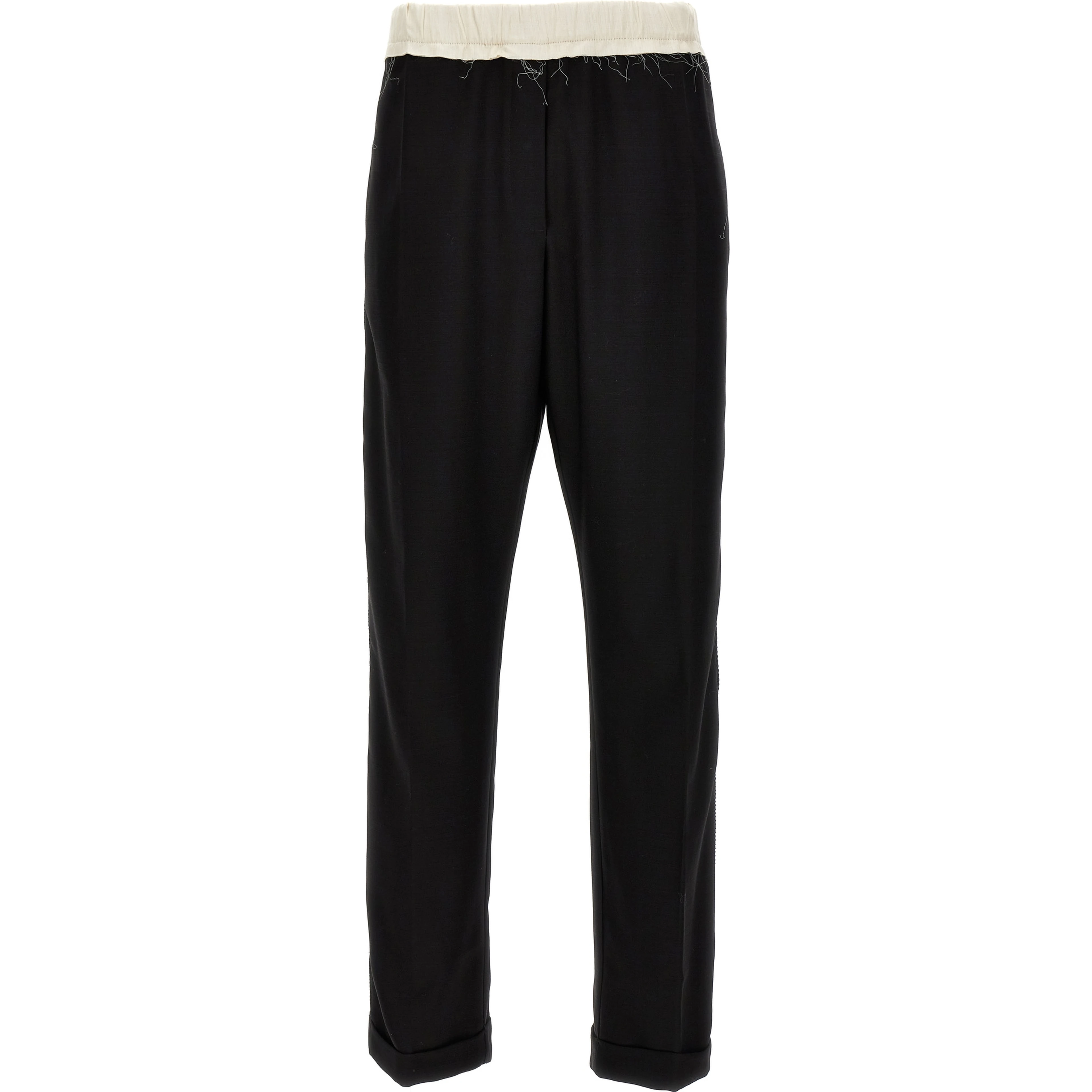 Bicolor Wool Casual Pants