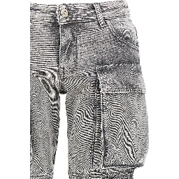 Gray Cotton Cargo Pants