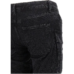 Black Cotton Cargo Pants