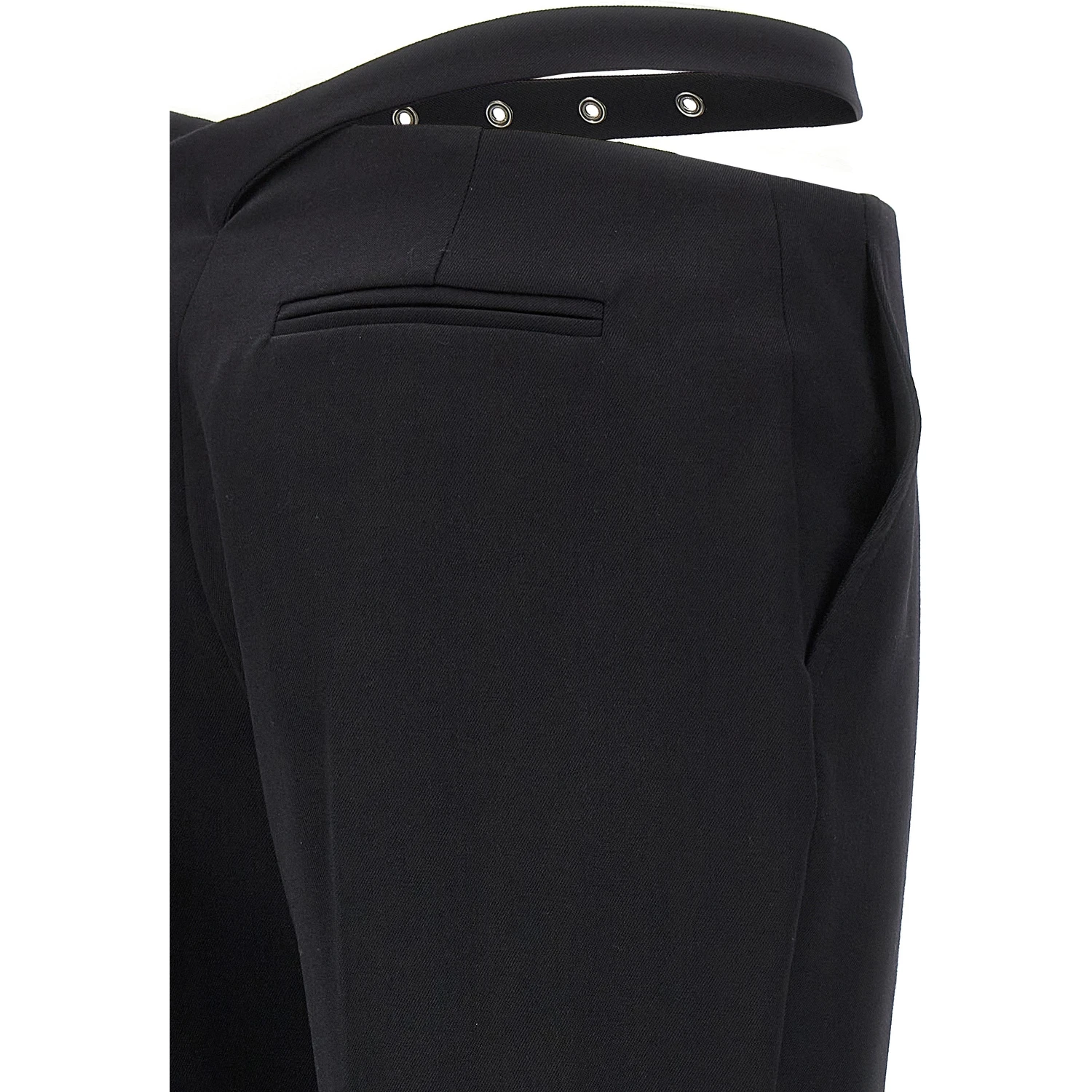 Black Virgin Wool Dress Pants