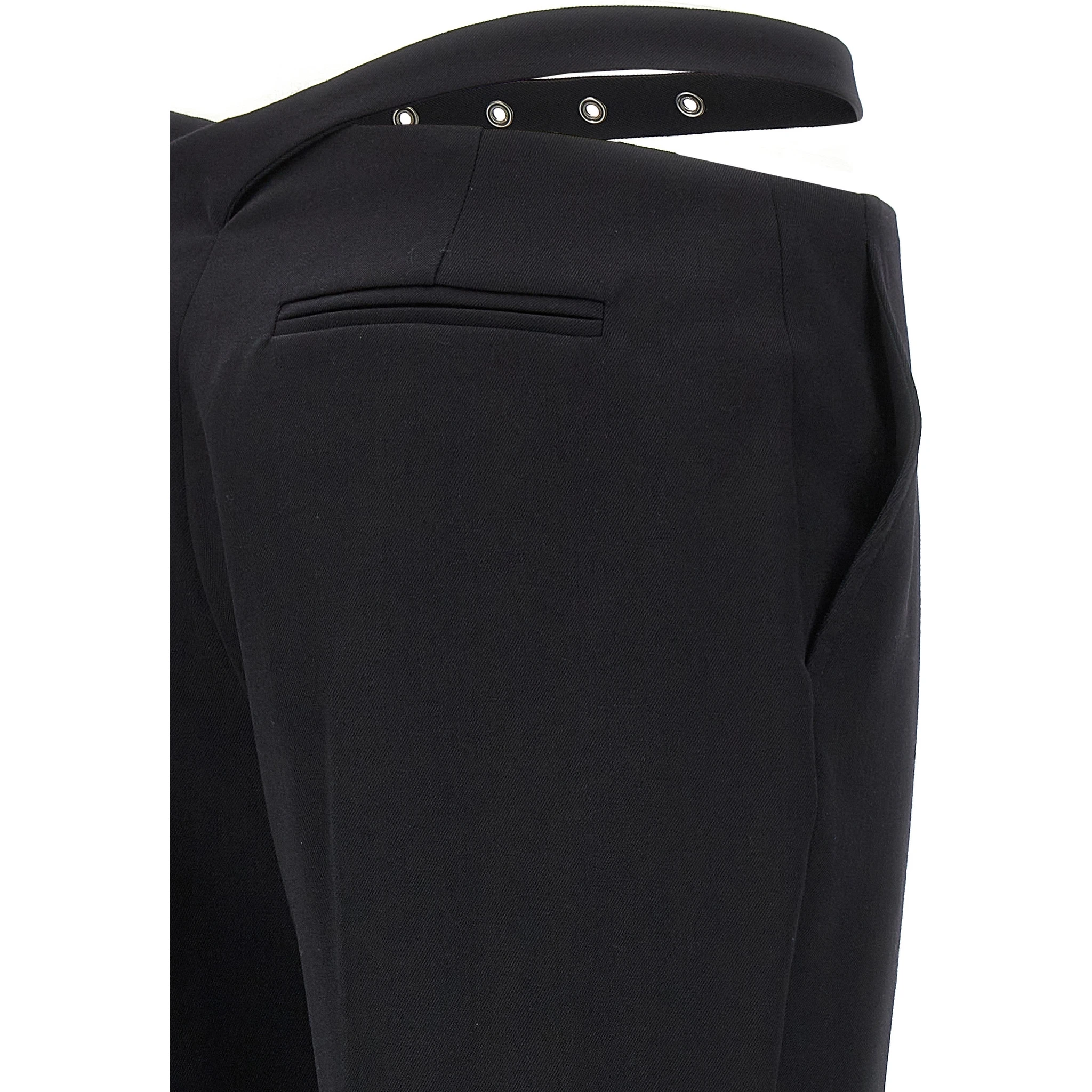 Black Virgin Wool Dress Pants